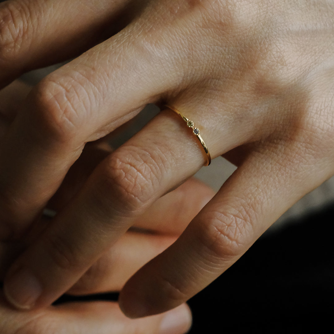 【受注商品】［cobaco］Birthstone Ring_milgrain