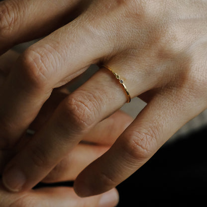 【受注商品】［cobaco］Birthstone Ring_milgrain