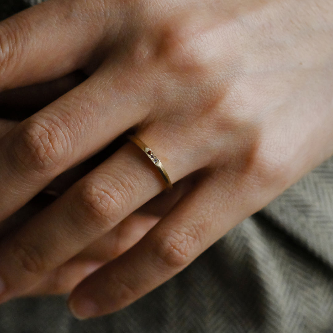 【受注商品】［cobaco］Birthstone Ring_signet