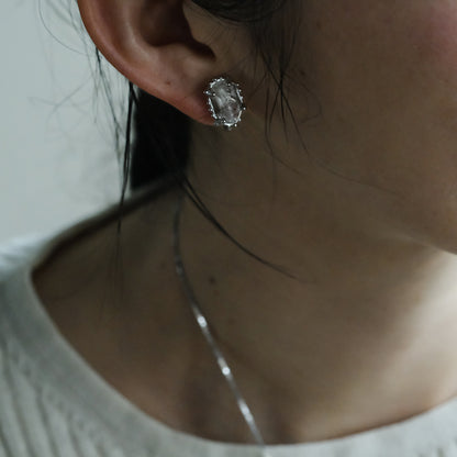 ［装身具LCF］原石水晶のイヤリング