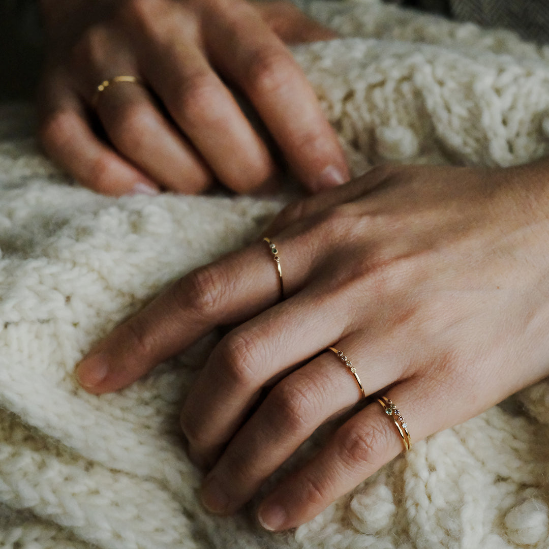 【受注商品】［cobaco］Birthstone Ring_milgrain