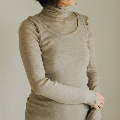 [me.wear]merino washable wool タートルネック