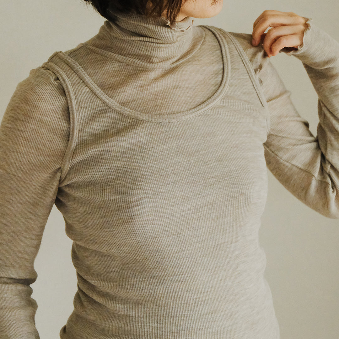 [me.wear]merino washable wool タートルネック