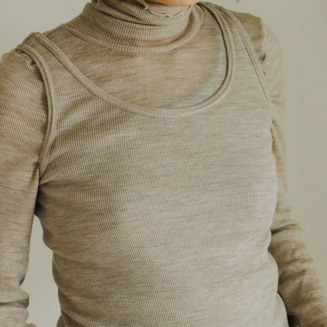 [me.wear]merino washable wool タートルネック