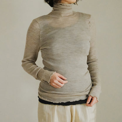 [me.wear]merino washable wool タートルネック