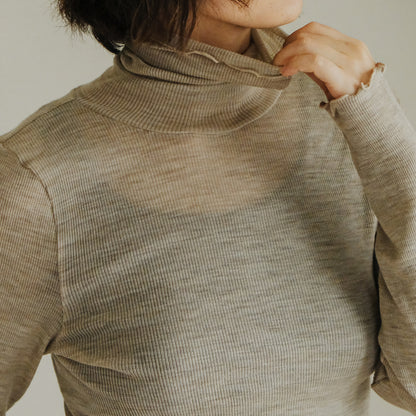 [me.wear]merino washable wool タートルネック