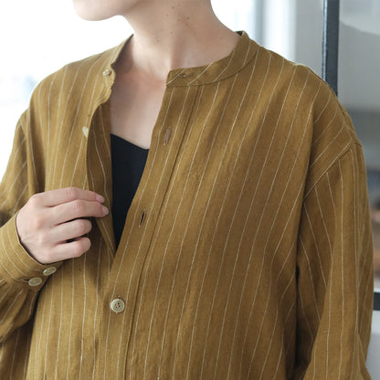 SALUÉ／バックピンタックドレス／ミッドウェイトリネン