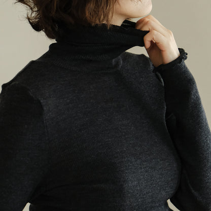 [me.wear]merino washable wool タートルネック