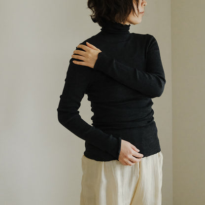 [me.wear]merino washable wool タートルネック