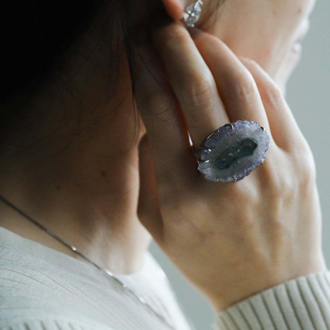 ［装身具LCF］フラワーアメシストの指輪