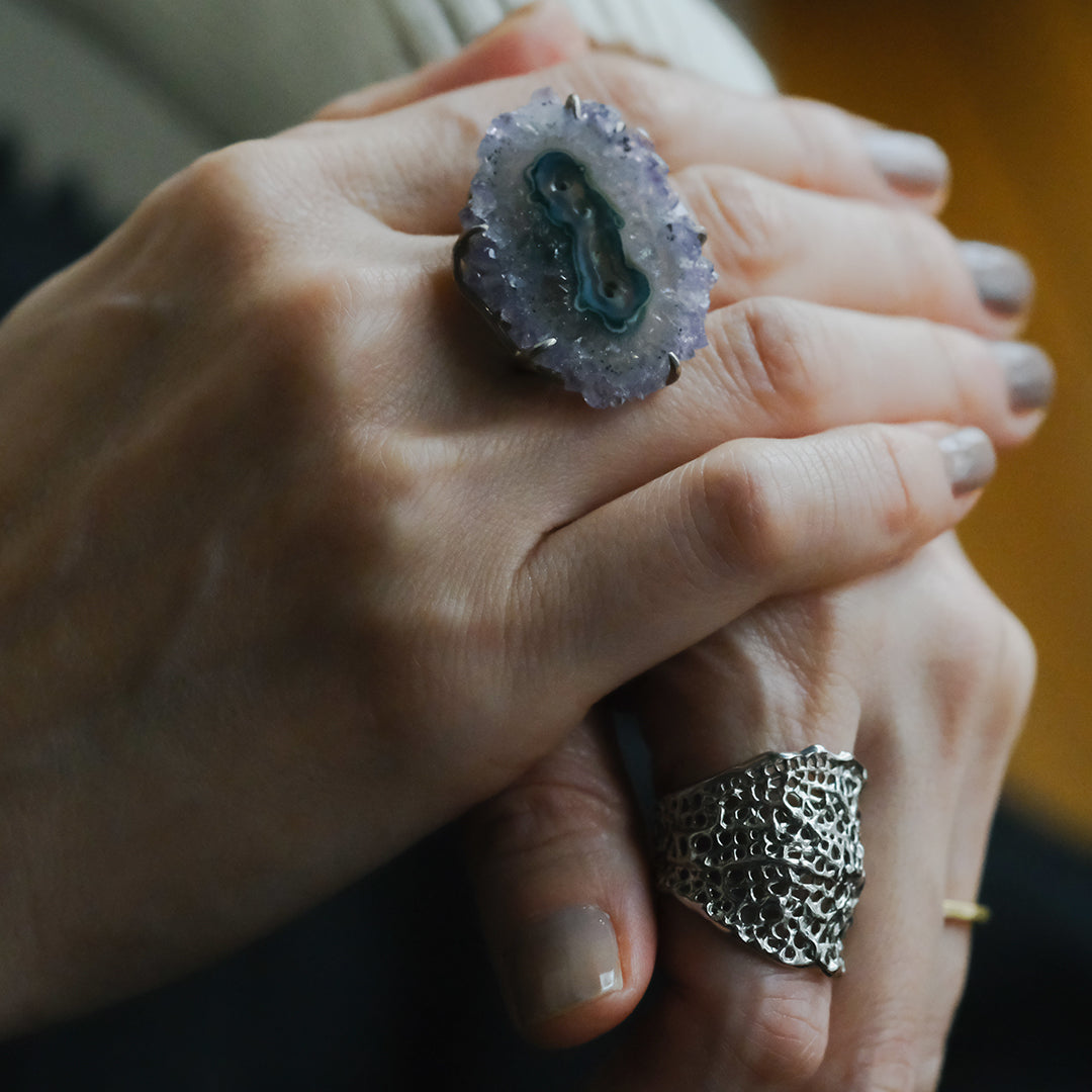 ［装身具LCF］フラワーアメシストの指輪