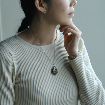 ［装身具LCF］ピクチャーアゲート首飾り