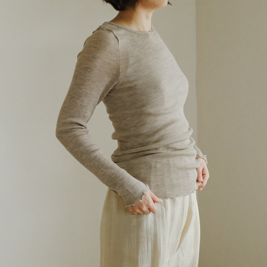 [me.wear]merino washable wool ロングスリーブ