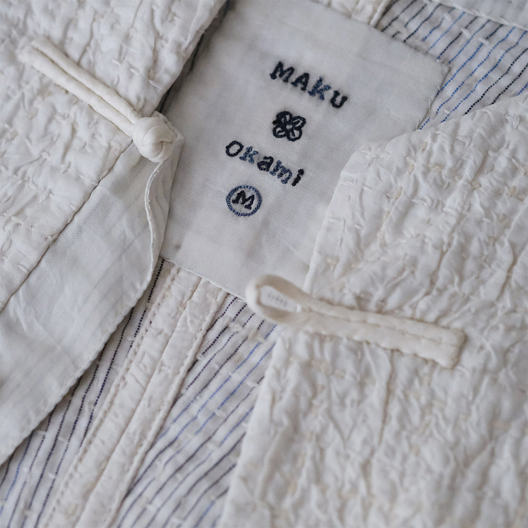 ［maku textiles］OKAMI 刺し子シルクコート