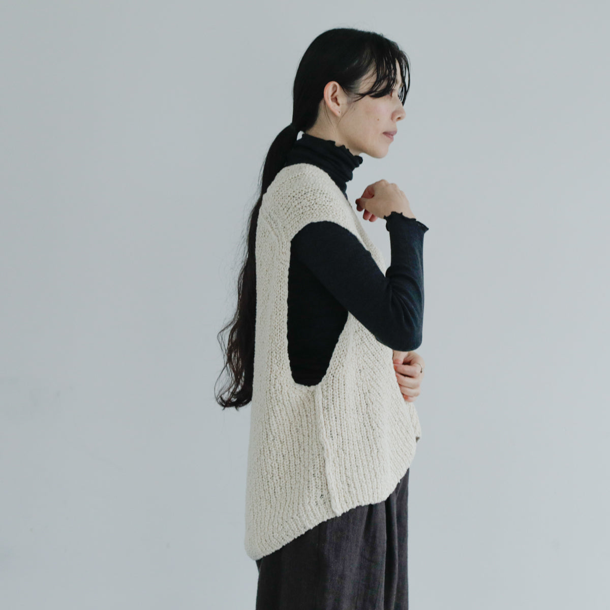 me.／merino washable wool タートルネック（me-23309）