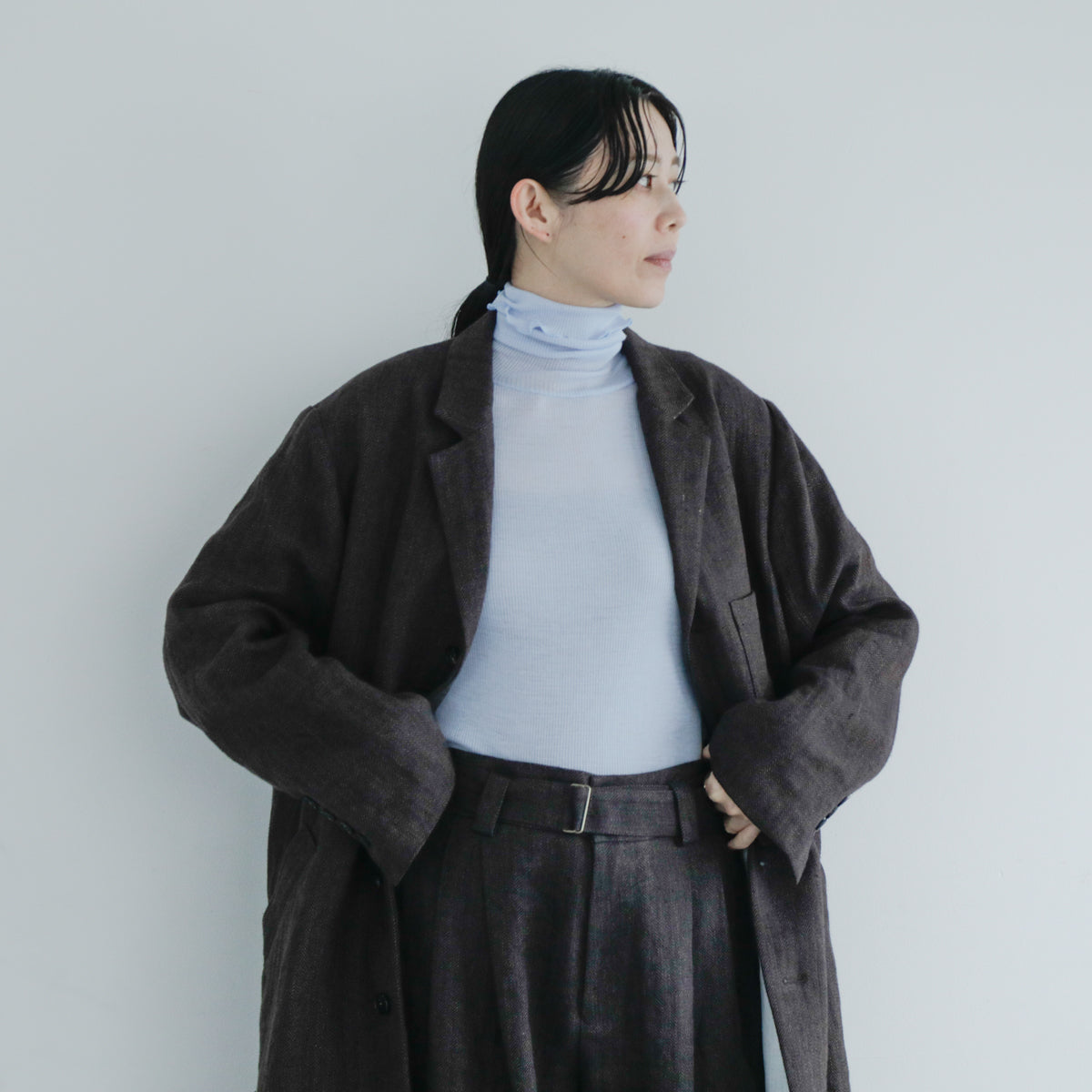 me.／merino washable wool タートルネック（me-23309）