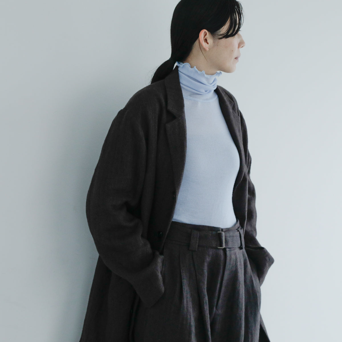 me.／merino washable wool タートルネック（me-23309）