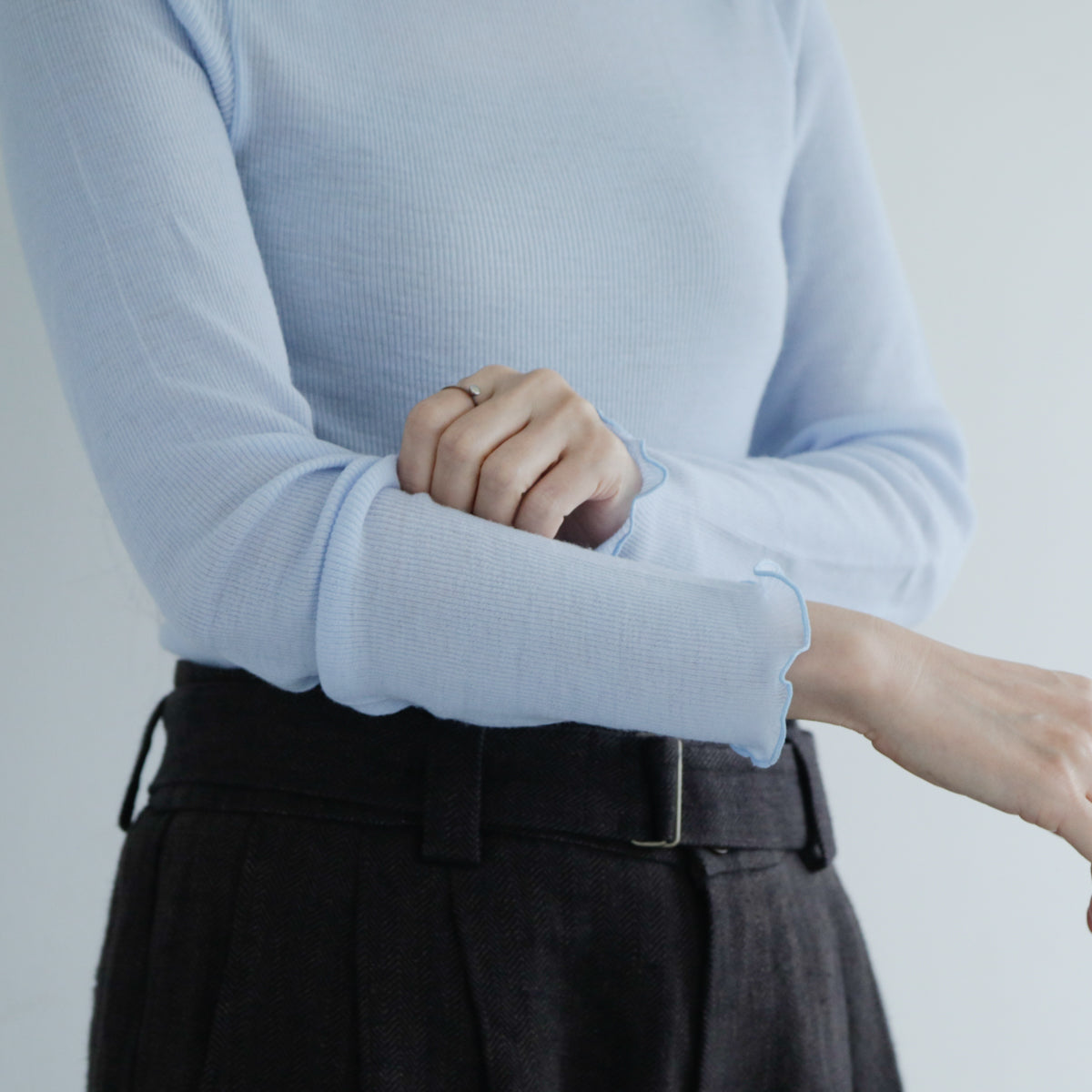 me.／merino washable wool タートルネック（me-23309）