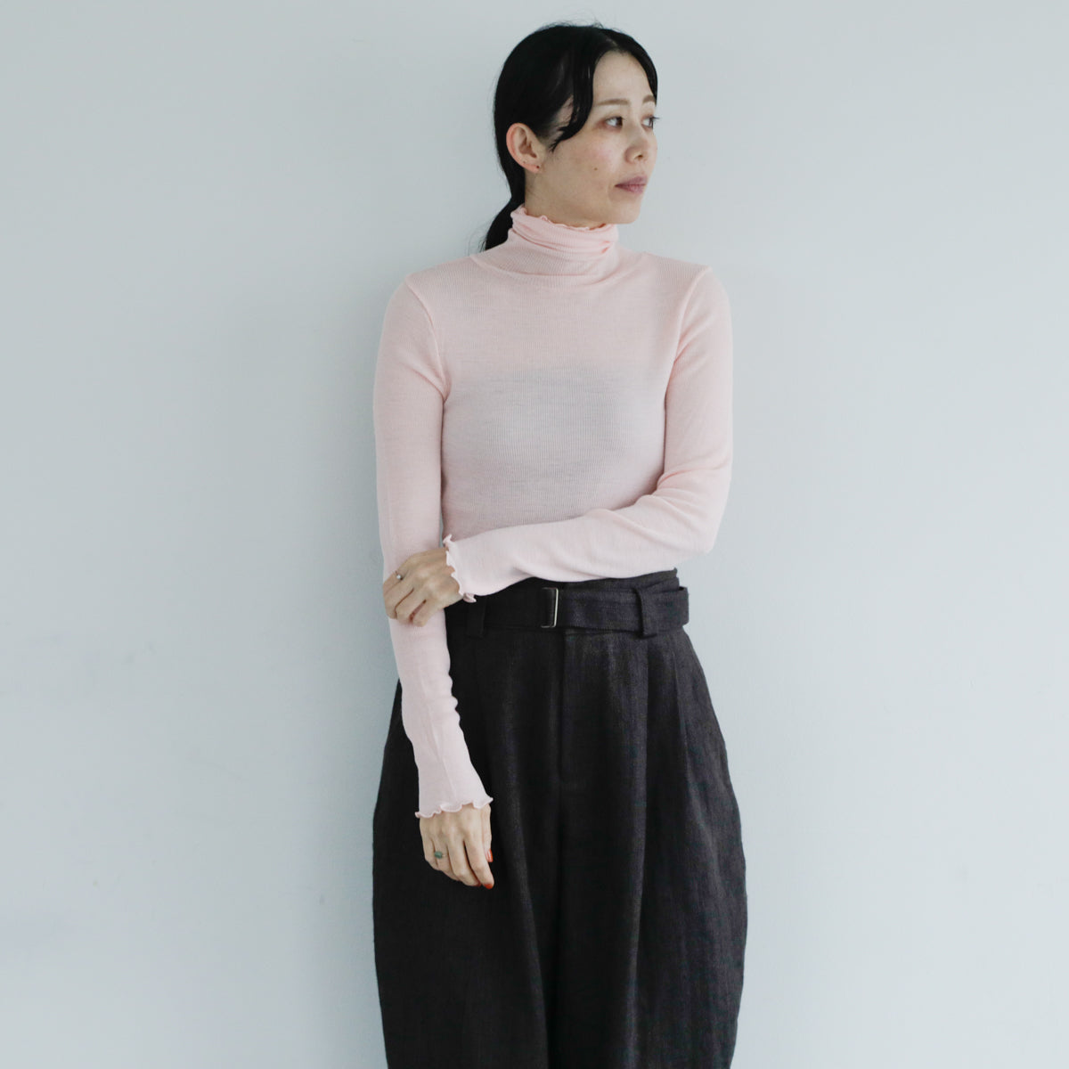 me.／merino washable wool タートルネック（me-23309）
