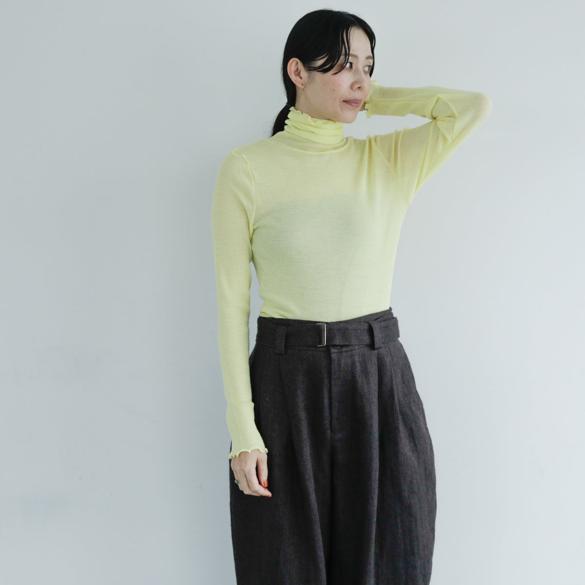 me.／merino washable wool タートルネック（me-23309）