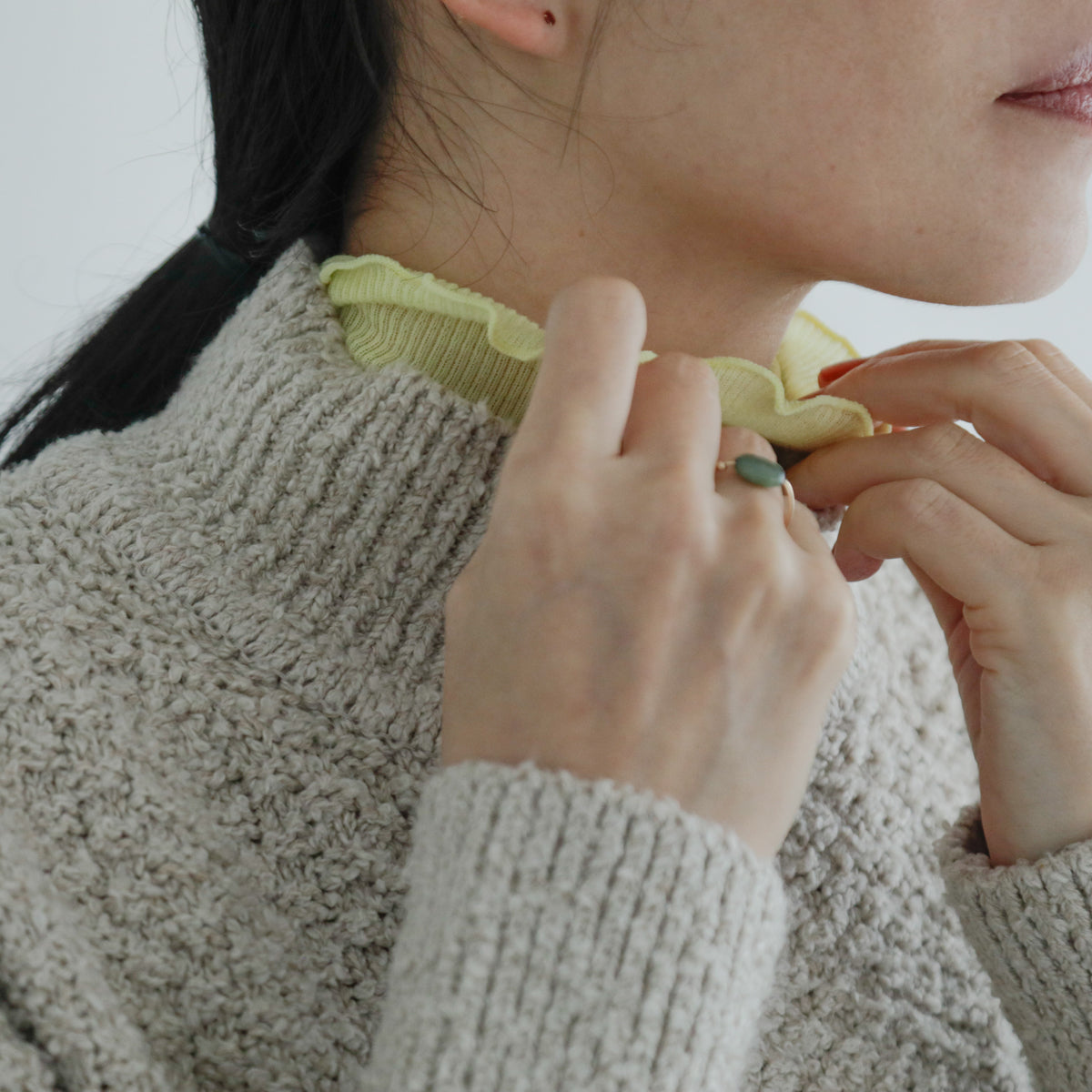 me.／merino washable wool タートルネック（me-23309）