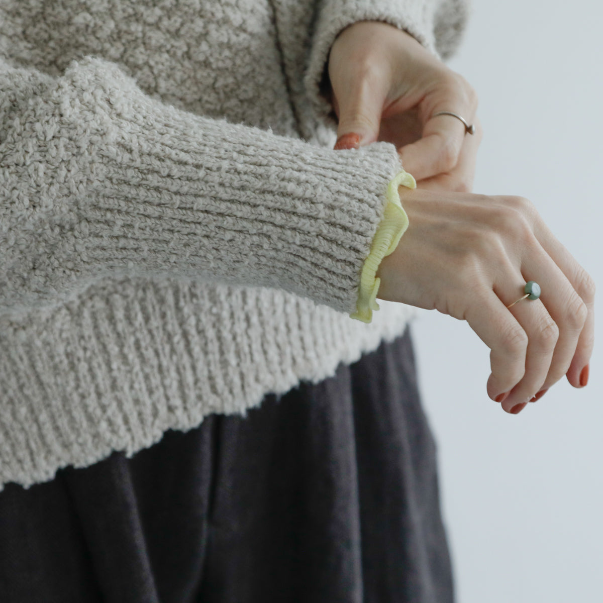 me.／merino washable wool タートルネック（me-23309）