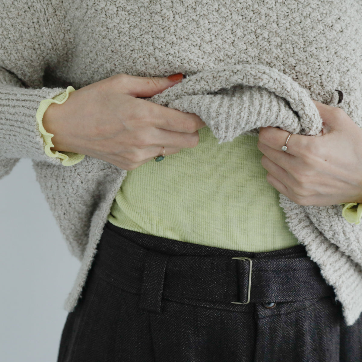 me.／merino washable wool ロングスリーブ（me-23308）