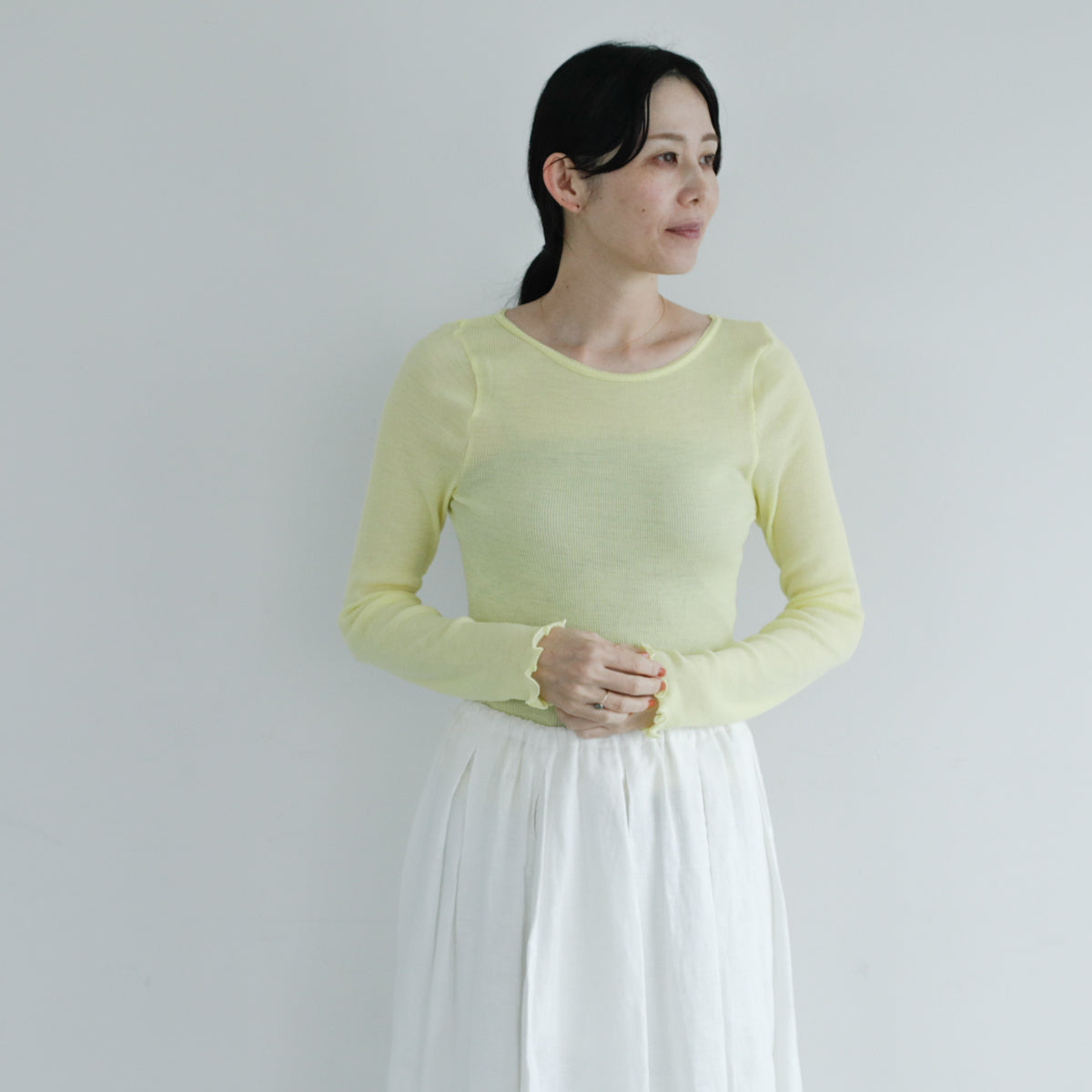me.／merino washable wool ロングスリーブ（me-23308）