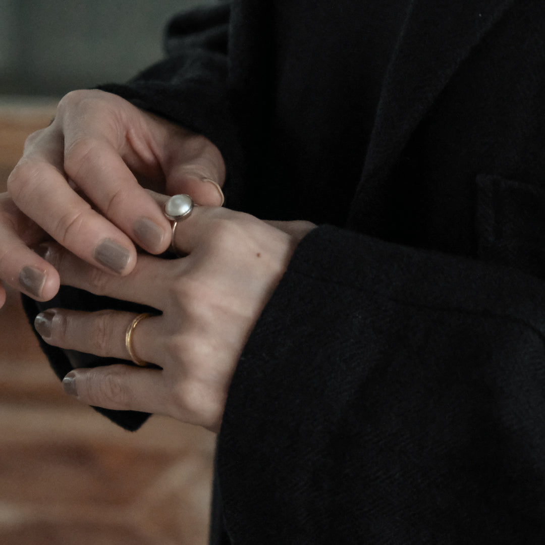 shuo'／Mabe Pearl Ring(プラチナ）