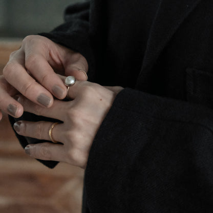 shuo'／Mabe Pearl Ring(プラチナ）