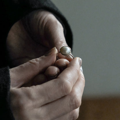 shuo'／Mabe Pearl Ring(プラチナ）
