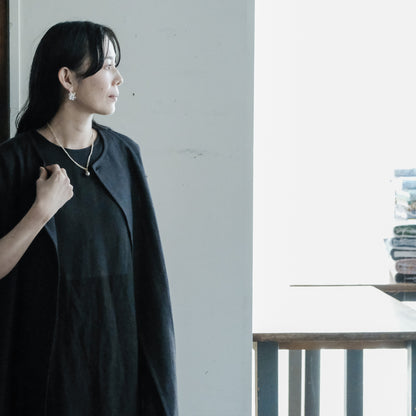 後で掲載［shuo'］Black Pearl Rutile Quartz Necklace