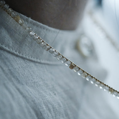 後で掲載［shuo'］Black Pearl Rutile Quartz Necklace