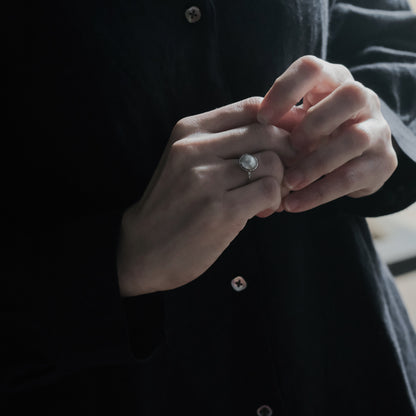 shuo'／Mabe Pearl Ring(プラチナ）