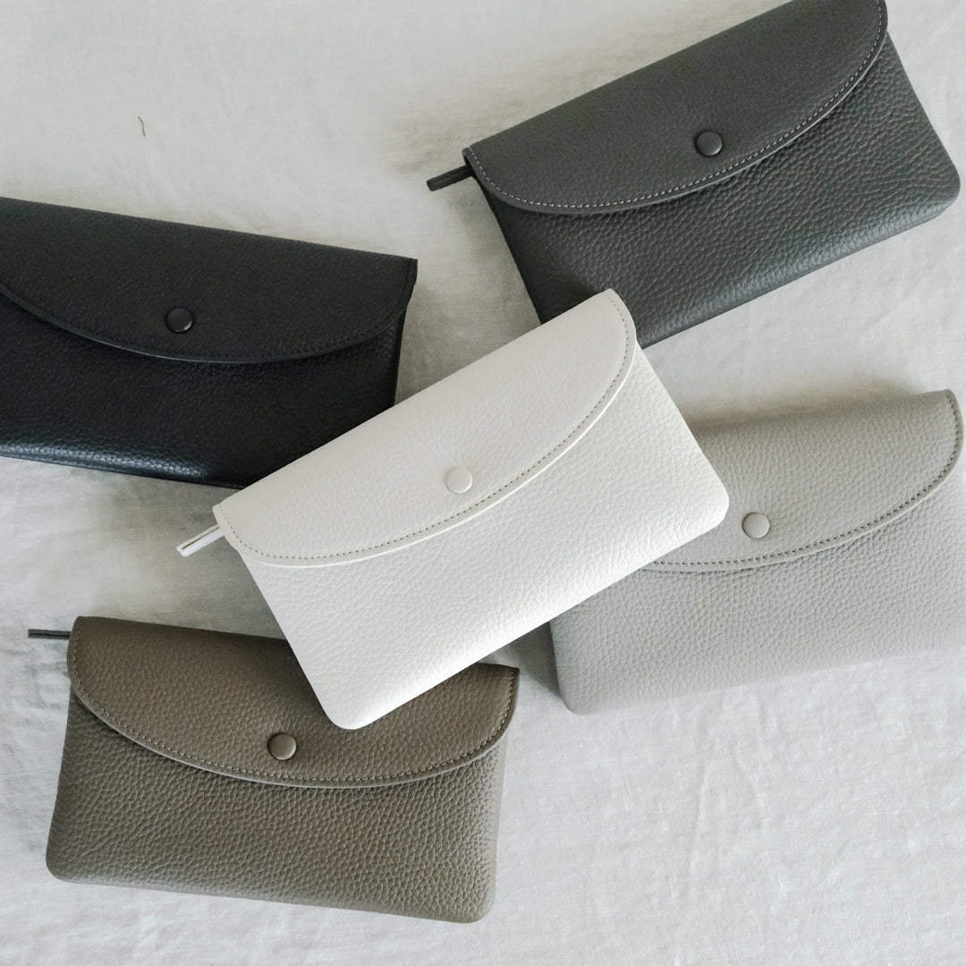 【受注商品】［STUDIO LA CAUSE］内縫いフラップ財布（ L）WA078L EM