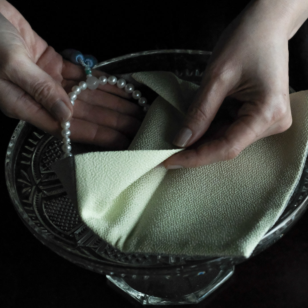 ▲写真の数珠袋はLight Gray×Mint 