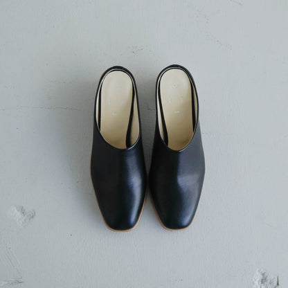 _Fot／wood heel mules_circle （maple）（1001s）
