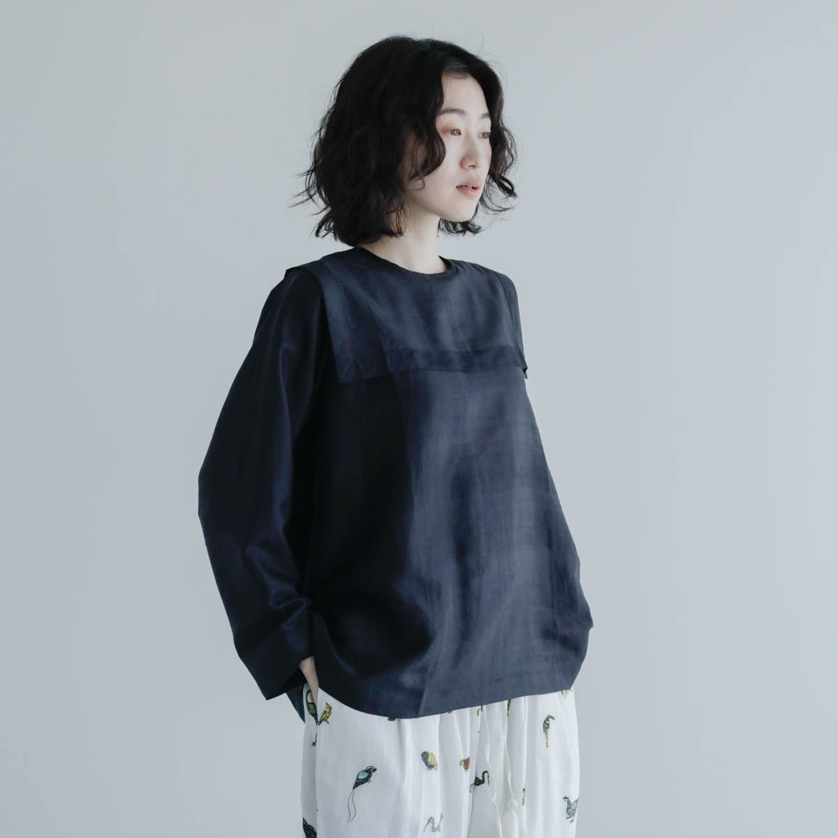 bunon シルクセーラーブラウス BUNON (ブノン) セーラー ブラウス – HEN.