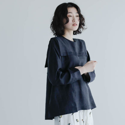 BUNON／Back Button Sailor Blouse（BN4034）