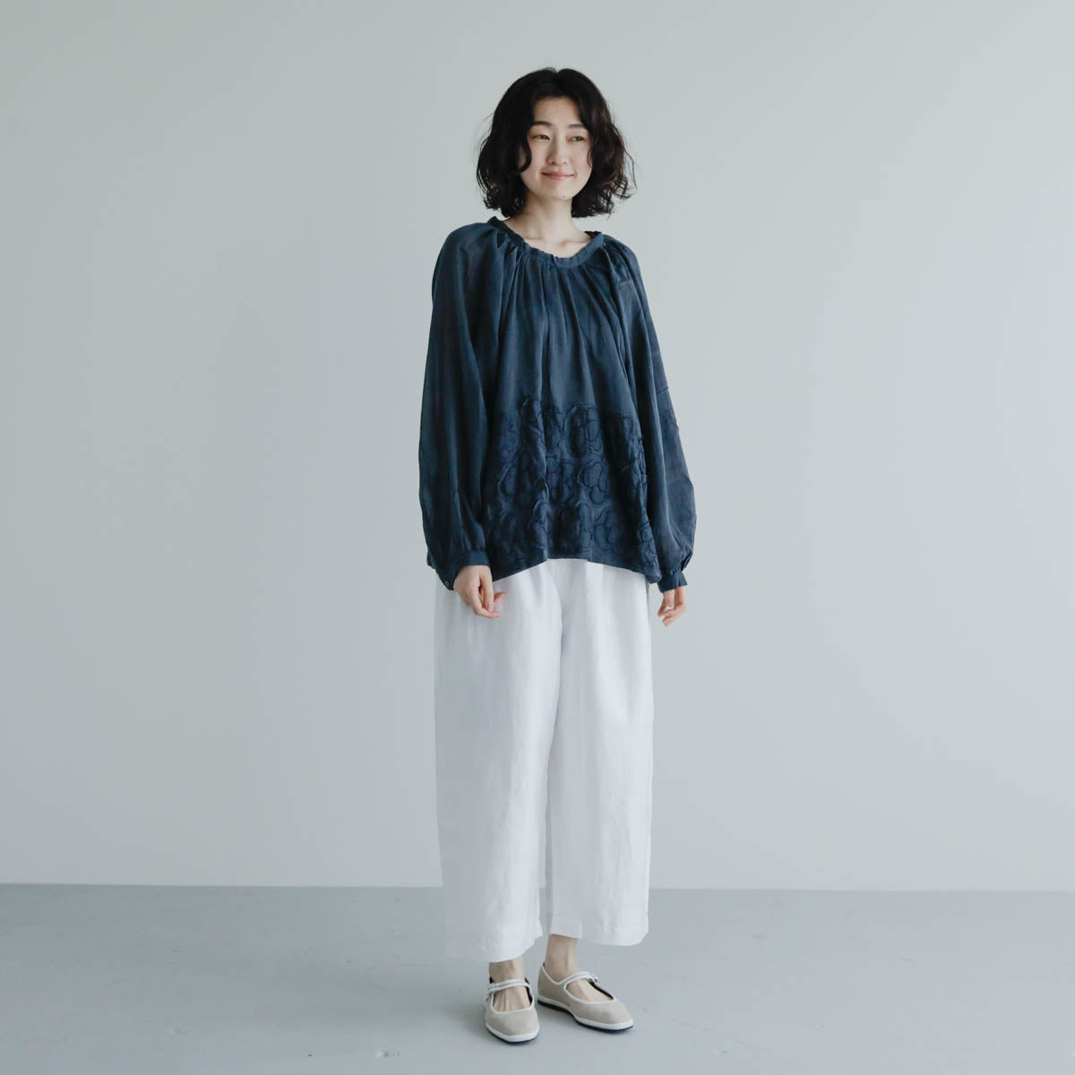 BUNON／Flower Ribbon Blouse（BN2623）