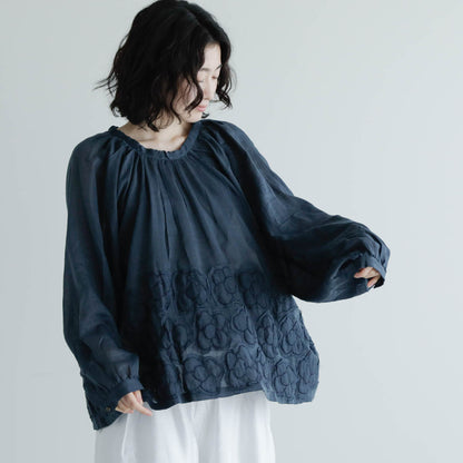 BUNON／Flower Ribbon Blouse（BN2623）