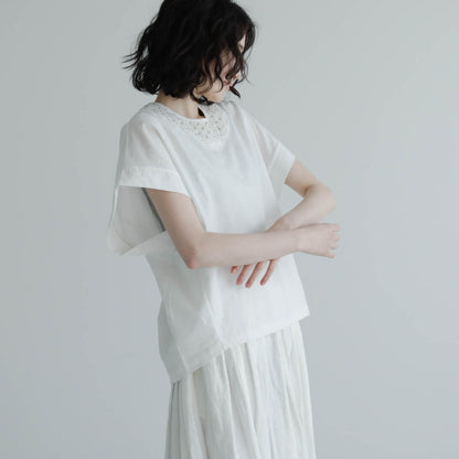 BUNON／Embroidery Woven-T（BN2545）