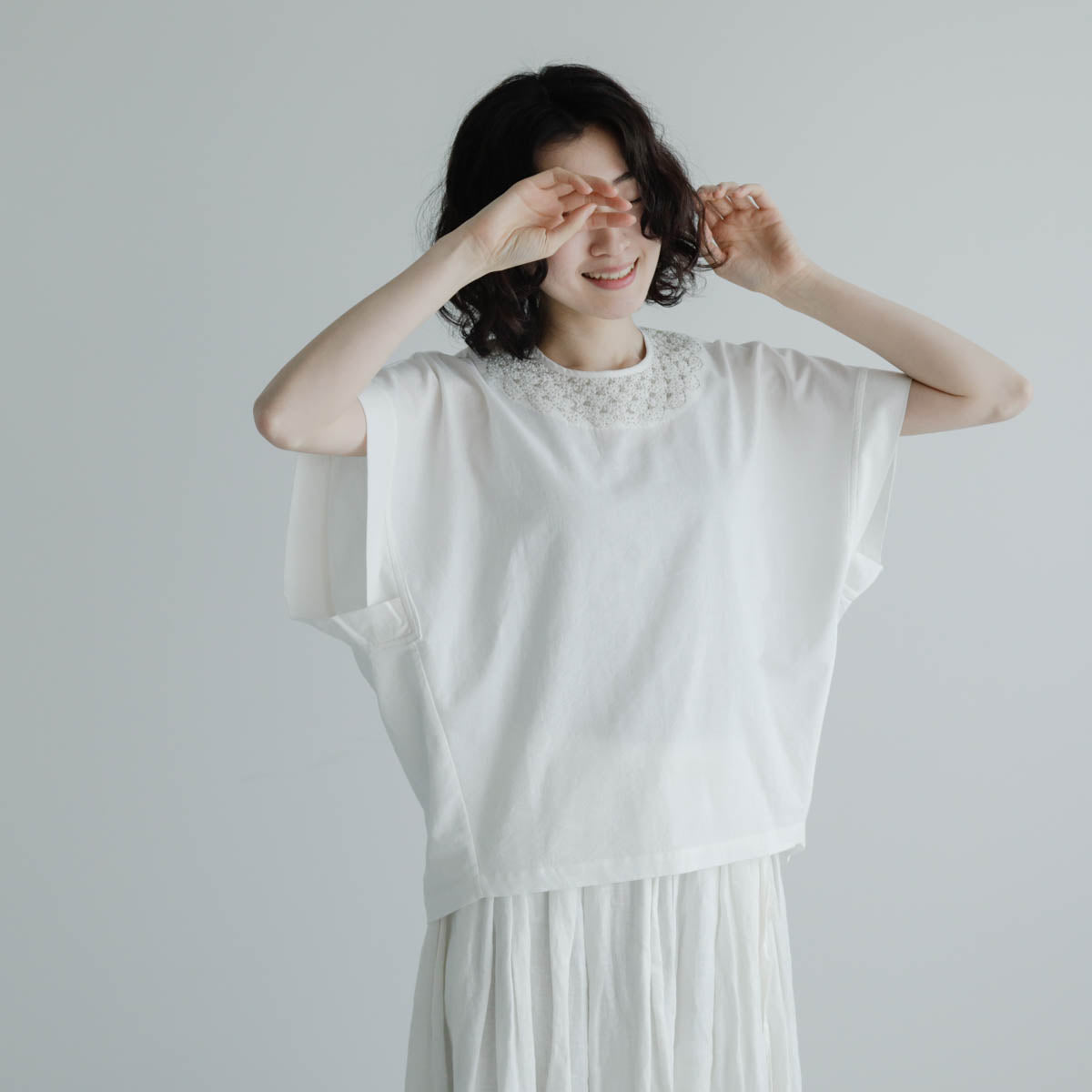 BUNON／Embroidery Woven-T（BN2545）