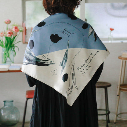 vent de moe／スカーフ black tulip blue