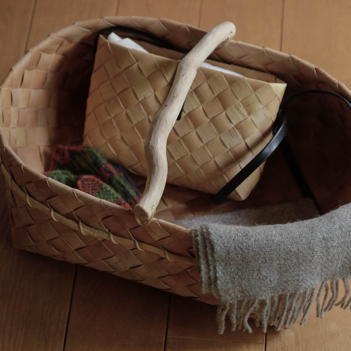 SUKOYA 迫田希久／【受注商品】大きい収穫のカゴ