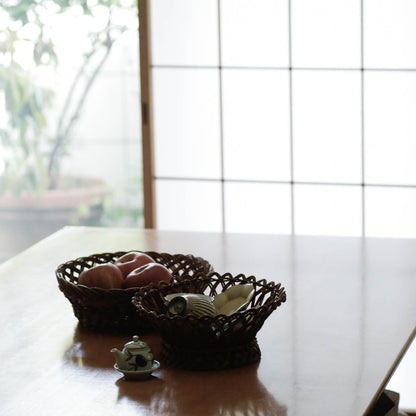 宮本工芸／【受注商品】あけびかご　りんごかご
