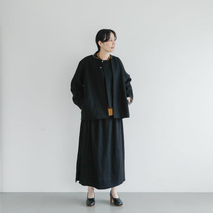 SALUÉ／ハイウエストジレ／ヘリンボーンリネン
