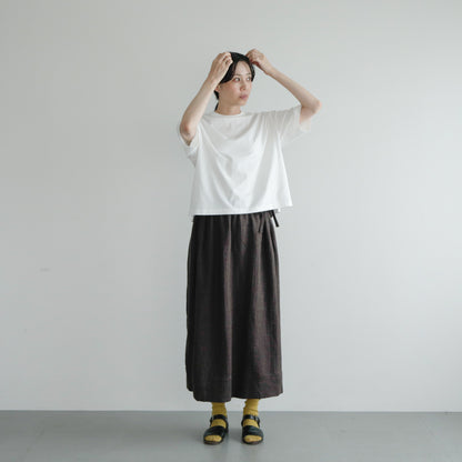 SALUÉ／【受注商品】ノーカラージャケット／ヘリンボーンリネン