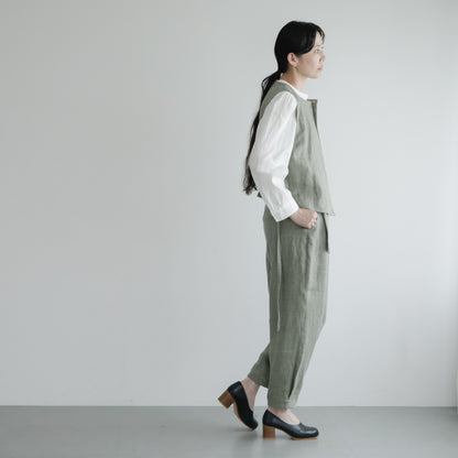 SALUÉ／【受注商品】エッグパンツA／ヘリンボーンリネン