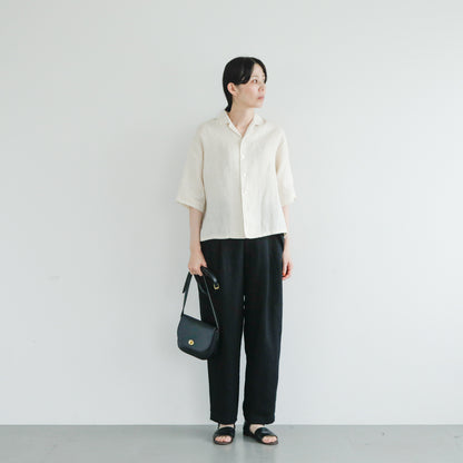 SALUÉ／【受注商品】エッグパンツC／ヘリンボーンリネン